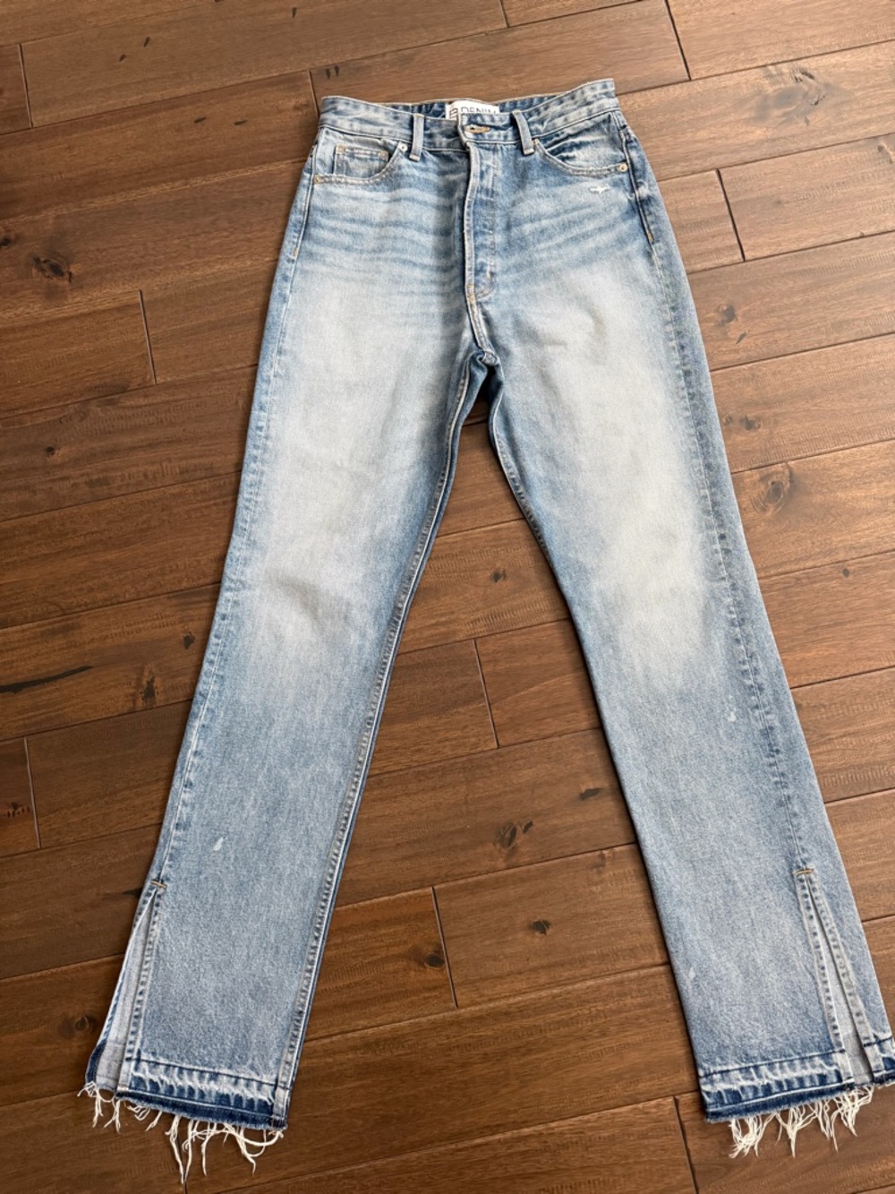 EB Denim Unraveled two Light Blue Straight-Leg Jeans size 27